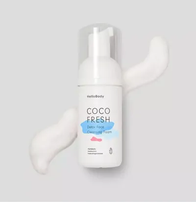 HelloBody Coco Fresh, Detox Face Cleansing  Foam (Kokosowa oczyszczająca pianka do twarzy)