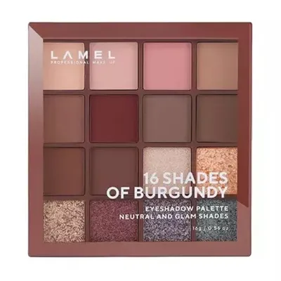Lamel Professional 16 Shades of Burgundy Eyeshadow Palette (Paleta cieni do powiek)