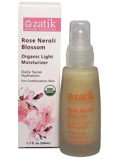 Zatik Beauty Essentials Rose Neroli Blossom, Organic Light Moisturizer (Krem nawilżający do skóry mieszanej)