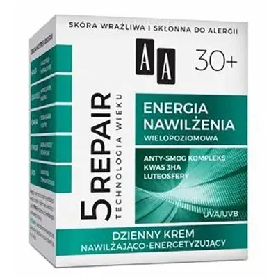 AA Technologia Wieku 5 Repair, Dzienny krem nawilżająco-energetyzujący 30+ `Energia nawilżenia`