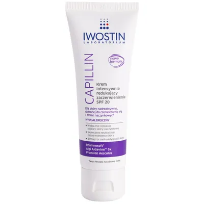 Iwostin Capillin, Krem intensywnie redukujący zaczerwienienia SPF 20 (nowa wersja)