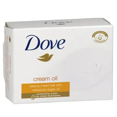 Dove Cream Oil, Beauty Cream Bar with Moroccan Argan Oil (Kremowa kostka myjąca z olejkiem arganowym)