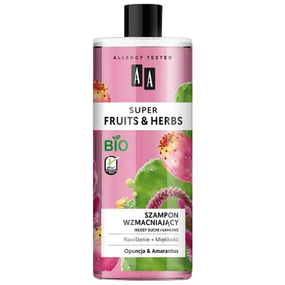 AA Super Fruits & Herbs,  Szampon do włosów wzmacniający `Opuncja i amarantus`