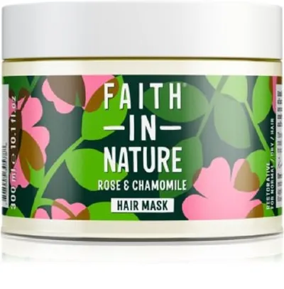 Faith In Nature Rose & Chamomile Hair Mask (Maseczka regenerująca do włosów zniszczonych)