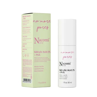 Nacomi Next Lvl, No More Pores, Salicylic Acid 2% + PHA (Serum do twarzy z 2% kwasem salicylowym i PHA)