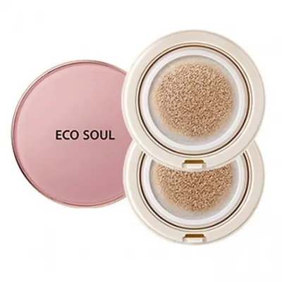 The Saem Eco Soul Spau BB Cushion SPF 50+ (Krem BB o działaniu odżywczym i kryjącym)