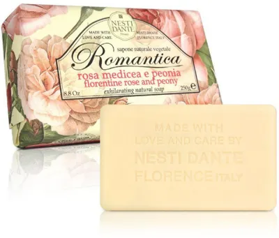 Nesti Dante Romantica, Florentine Rose & Peony Luxurious Natural Soap (Naturalne mydło toaletowe `Róża & piwonia`)