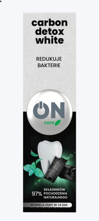 WhiteON ON Care, Łagodnie wybielająca pasta do zębów `Carbon Detox White`