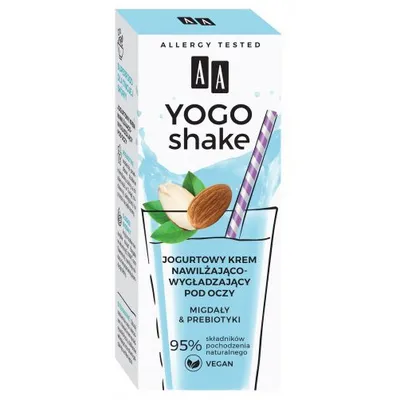 AA Yogo Shake, Krem pod oczy nawilżająco-wygładzający `Migdały & prebiotyki`