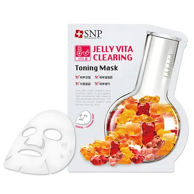 SNP Jelly Vita Brightening Toning Mask (Żelowa maska w plachcie)