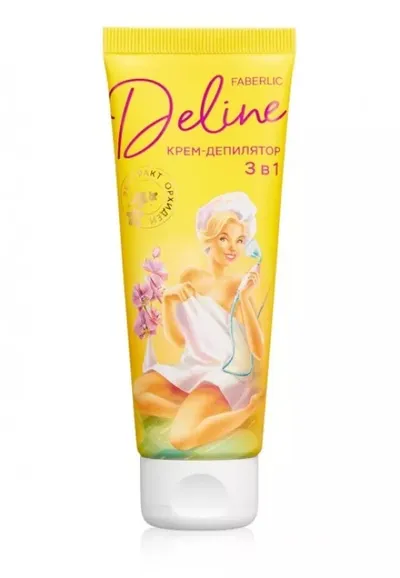 Faberlic Deline, Krem depilacyjny 3 w 1 `Orchidea i olejek murumuru`