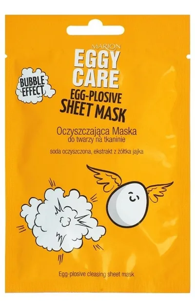 Marion Eggy Care, Egg-plosive Sheet Mask (Oczyszczająca maska do twarzy na tkaninie)