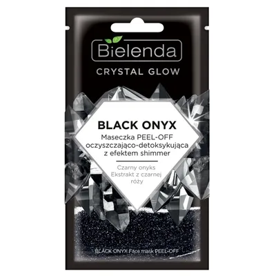 Bielenda Crystal Glow, Maseczka peel-off oczyszczająco-detoksykująca z efektem shimmer `Black Onyx`
