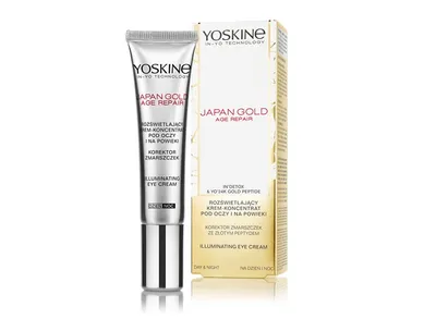 Yoskine Japan Gold Age, Repair Illuminating Eye Cream (Rozświetlający krem- koncentrat pod oczy i na powieki)