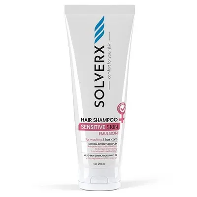 Solverx Sensitive skin, Szampon do pielęgnacji włosów słabych, wypadających oraz tłustych