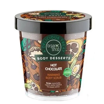 Organic Shop Body Desserts, Hot Chocolate, Warming Body Scrub (Rozgrzewający scrub do ciała 'Gorąca czekolada')