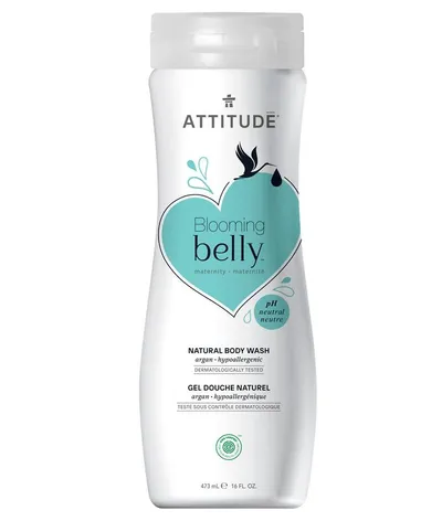 Attitude Blooming Belly, Natural Argan Body Wash (Żel pod prysznic z olejkiem arganowym dla kobiet w ciąży)