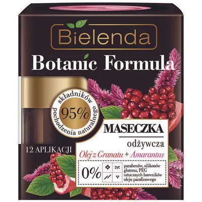 Bielenda Botanic Formula, Odżywcza maseczka do twarzy `Olej z granatu + amarantus`