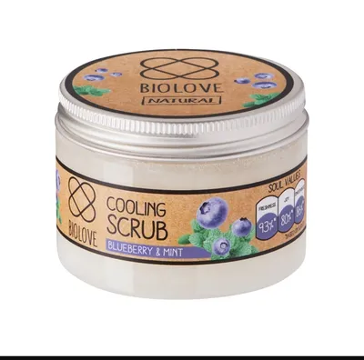 Biolove Blueberry & Mint, Cooling Scrub (Peeling chłodzący `Borówka-mięta`)