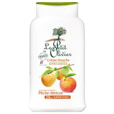 Le Petit Olivier Extra Gentle Shower Cream Peach Apricot (Kremowy żel pod prysznic o zapachu brzoskwiń)
