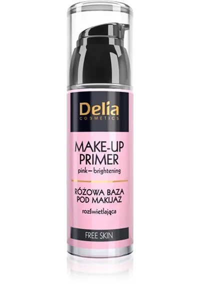 Delia Make-up Primer Pink - Brightening (Różowa baza pod makijaż rozświetlająca)