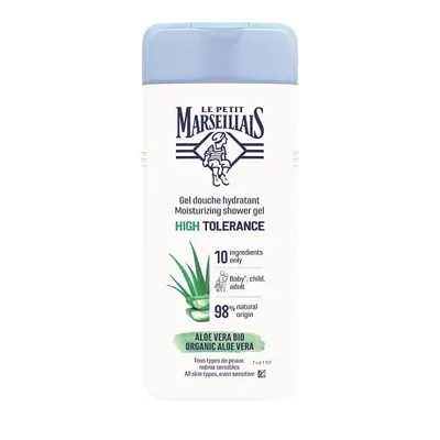 Le Petit Marseillais High Tolerance Aloe Vera Bio Gel Douche Hydratant (Nawilżający żel pod prysznic o wysokiej tolerancji z aloesem bio)
