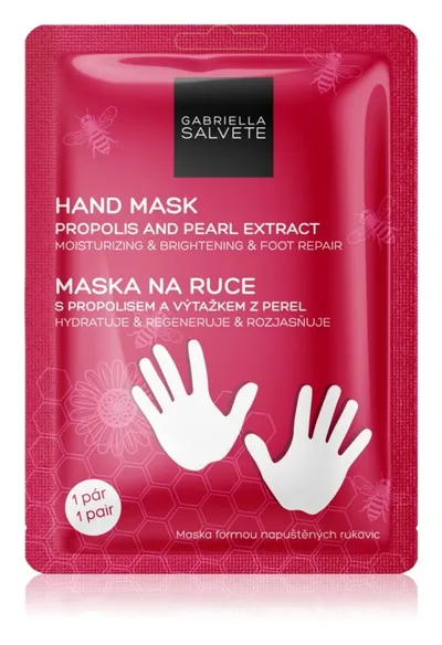 Gabriella Salvete Hand Mask Propolis and Pearl Extract (Maska-rękawiczki do rąk z propolisem i ekstraktem z pereł)