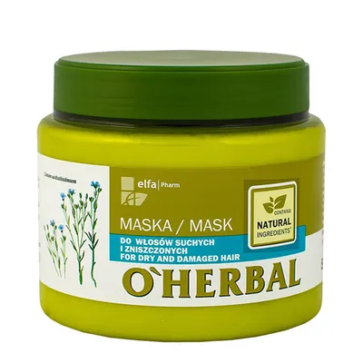 O'Herbal Maska do włosów suchych i zniszczonych z ekstraktem z lnu