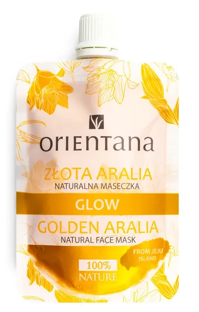 Orientana Glow Golden Aralia Natural Facial Mask (Naturalna maseczka do twarzy `Złota aralia`)