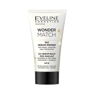 Eveline Cosmetics Wonder Match, 3in1 Serum-Primer (3w1 Serum-baza pod makijaż SPF 20)