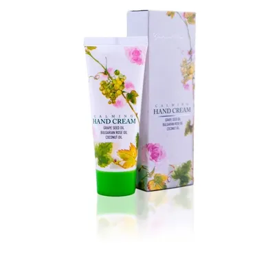 Bulfresh Calming Hand Cream With Grape Seed Oil And Natural Bulgarian Rose Oil & Cococnut Oil (Łagodzący krem do rąk z olejkiem z pestek winogron, olejkiem różanym i olejem kokosowym)