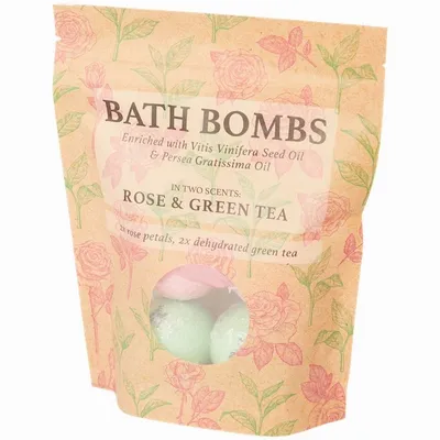 Action Rose & Green Tea Bath Bombs (Kule musujące)
