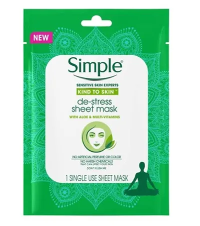 Simple De-stress Sheet Mask (Antystresowa maska w płachcie)