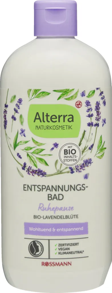 Alterra Entspannungs-Bad Ruhepause Bio- Lavendelblute (Płyn do kąpieli `Kwiat lawendy Bio`)