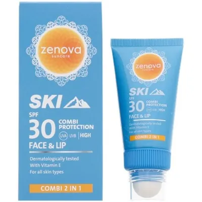 Zenova Suncare Combi Protection Face & Lip SPF 30 (2 w 1 krem przeciwsłoneczny i balsam do ust)