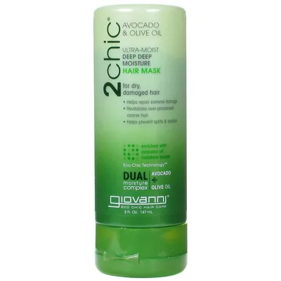 Giovanni 2 Chic, Avocado & Olive Ultra-Moist Deep Deep Moisture Hair Mask (Nawilżająca maseczka do włosów  z awokado i oliwą z oliwek)