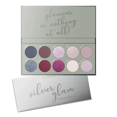 Claresa Silver Glam Eyeshadow Palette (Paleta cieni do powiek)