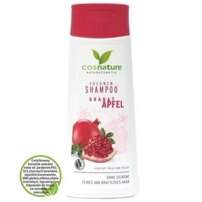 Cosnature Granatapfel, Volumen Shampoo (Szampon naturalny zwiększający objętość z owocem granatu)