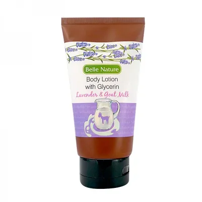 Belle Nature Body Lotion with Glycerin `Lavender & Goat Milk` (Balsam do ciała z gliceryną o zapachu lawendy z kozim mlekiem)