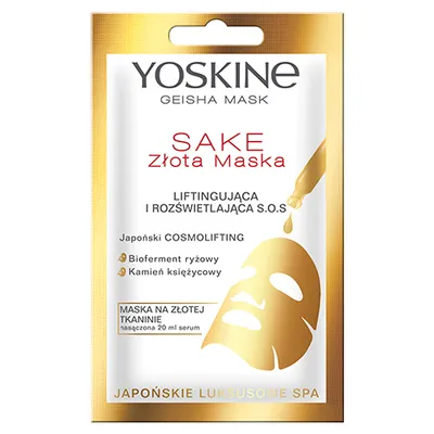 Yoskine Geisha Mask Sake (Złota maska liftingująca)