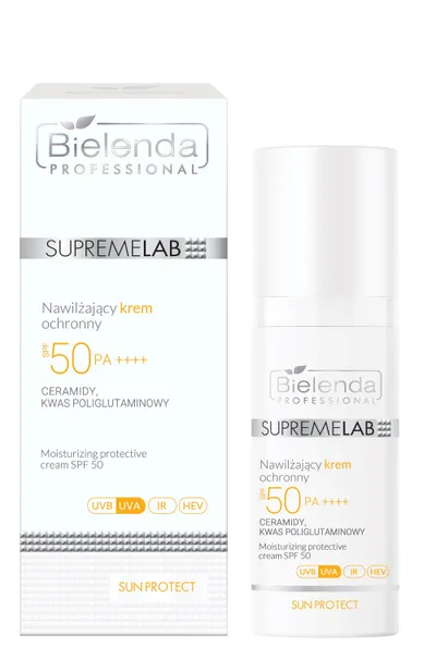 Bielenda Professional SUPREMELAB Sun Protect, Nawilżający krem ochronny SPF 50 PA ++++