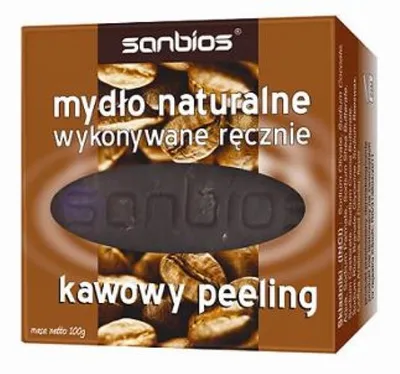 Sanbios Mydło naturalne `Kawowy peeling`