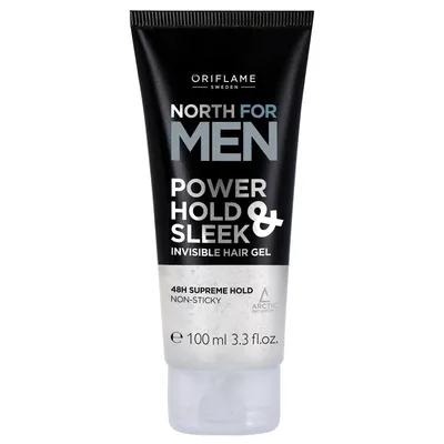 Oriflame North for Men, Power Hold & Sleek Invisible Hair Gel (Żel do włosów)