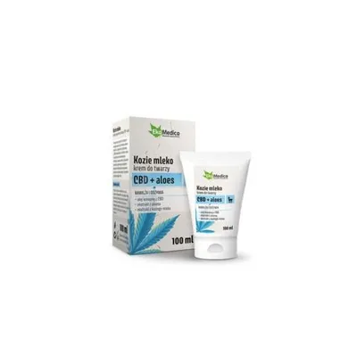 EkaMedica Pielęgnujący krem do twarzy `Kozie Mleko, CBD + aloes`