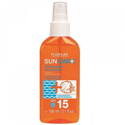 Floslek Sun Care, Suchy olejek do opalania w sprayu SPF 15