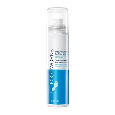 Avon Foot Works, Odour Neutralising Foot and Shoe Spray (Spray do stóp i obuwia z technologią neutralizacji zapachów)