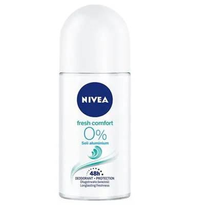 Nivea Fresh Comfort, Dezodorant roll-on 0% soli aluminium