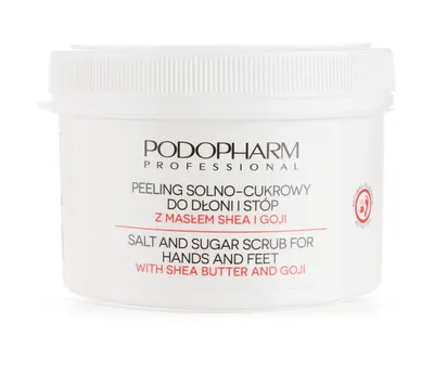 Podopharm Professional Peeling solno-cukrowy do dłoni i stóp z masłem shea i goji