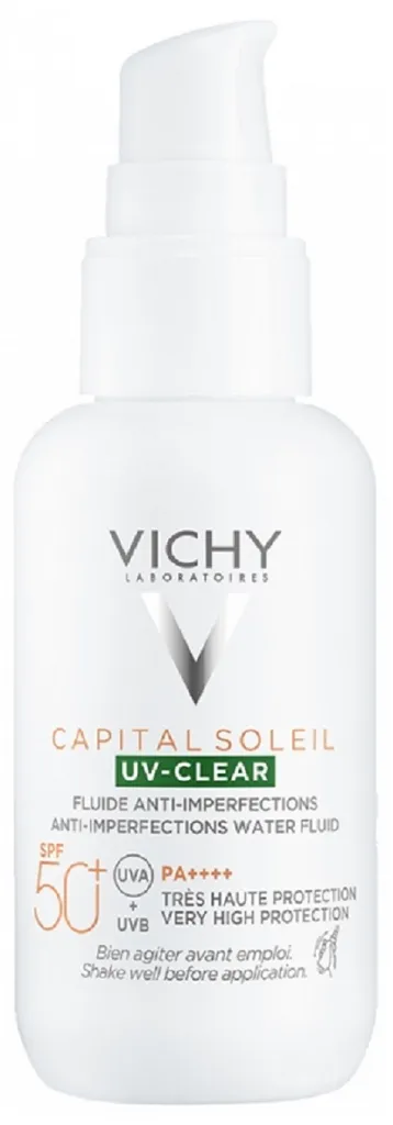 Vichy Capital Soleil, UV-Clear Fluide Anti-Imperfections SPF 50 (Fluid przeciw niedoskonałościom SPF 50)