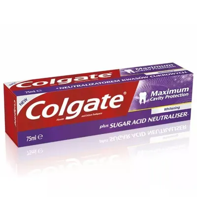 Colgate Maximum Cavity Protection Whitening, Wybielająca pasta do zębów `Maksymalna ochrona`